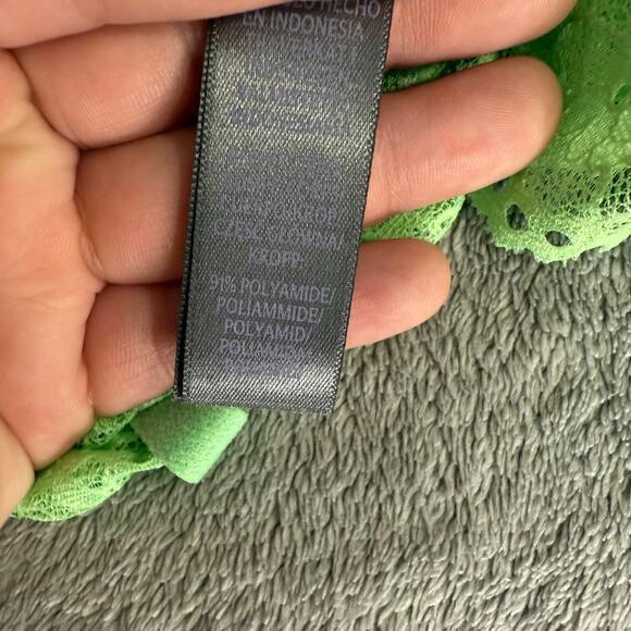 Savage X Fenty Soft N Savage Lace Teddy, Green Lotus, 2X - Picture 5 of 5
